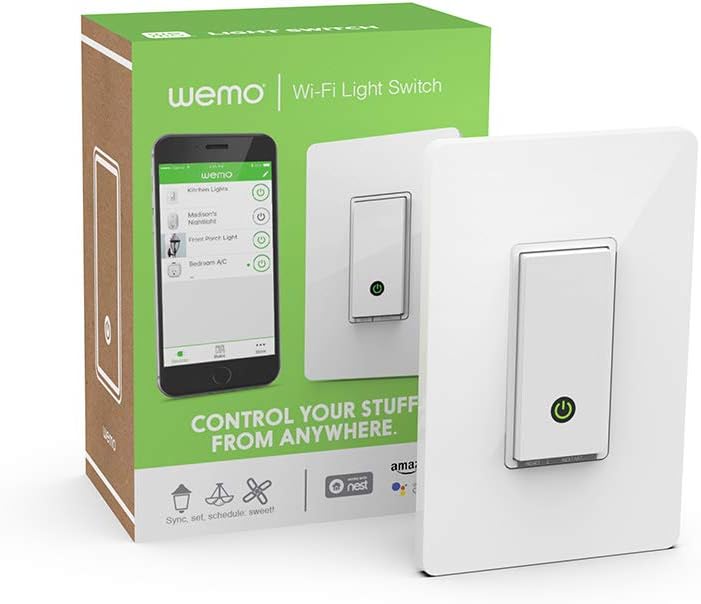 Belkin WeMo Light Switch, Wi-Fi Enabled, Compatible with Amazon Echo