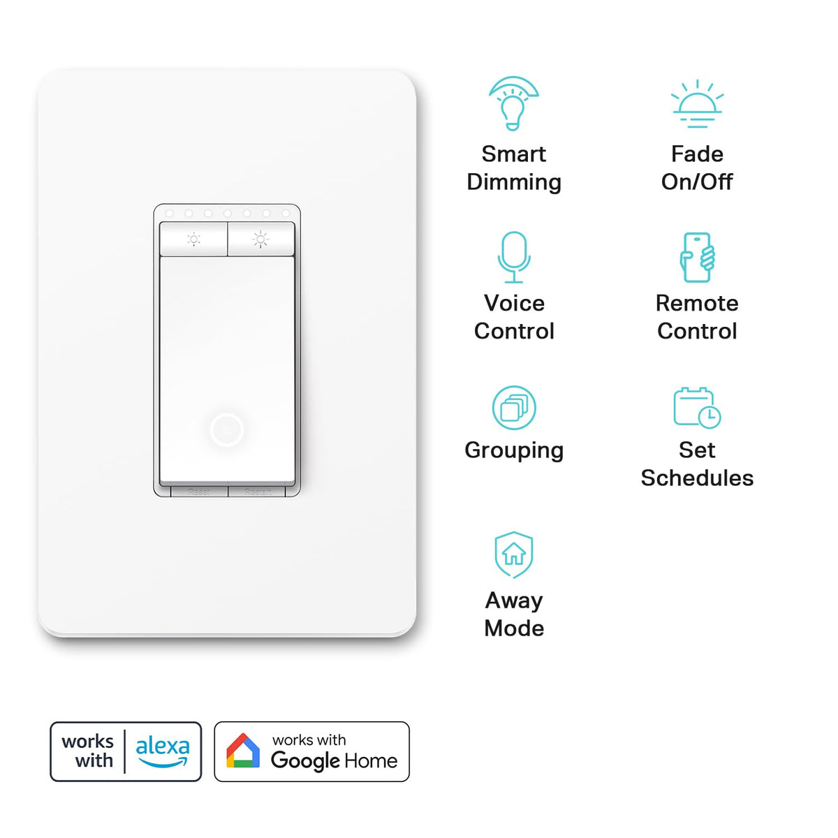 Kasa Smart Dimmer Switch HS220P3, Single Pole, Needs Neutral Wire