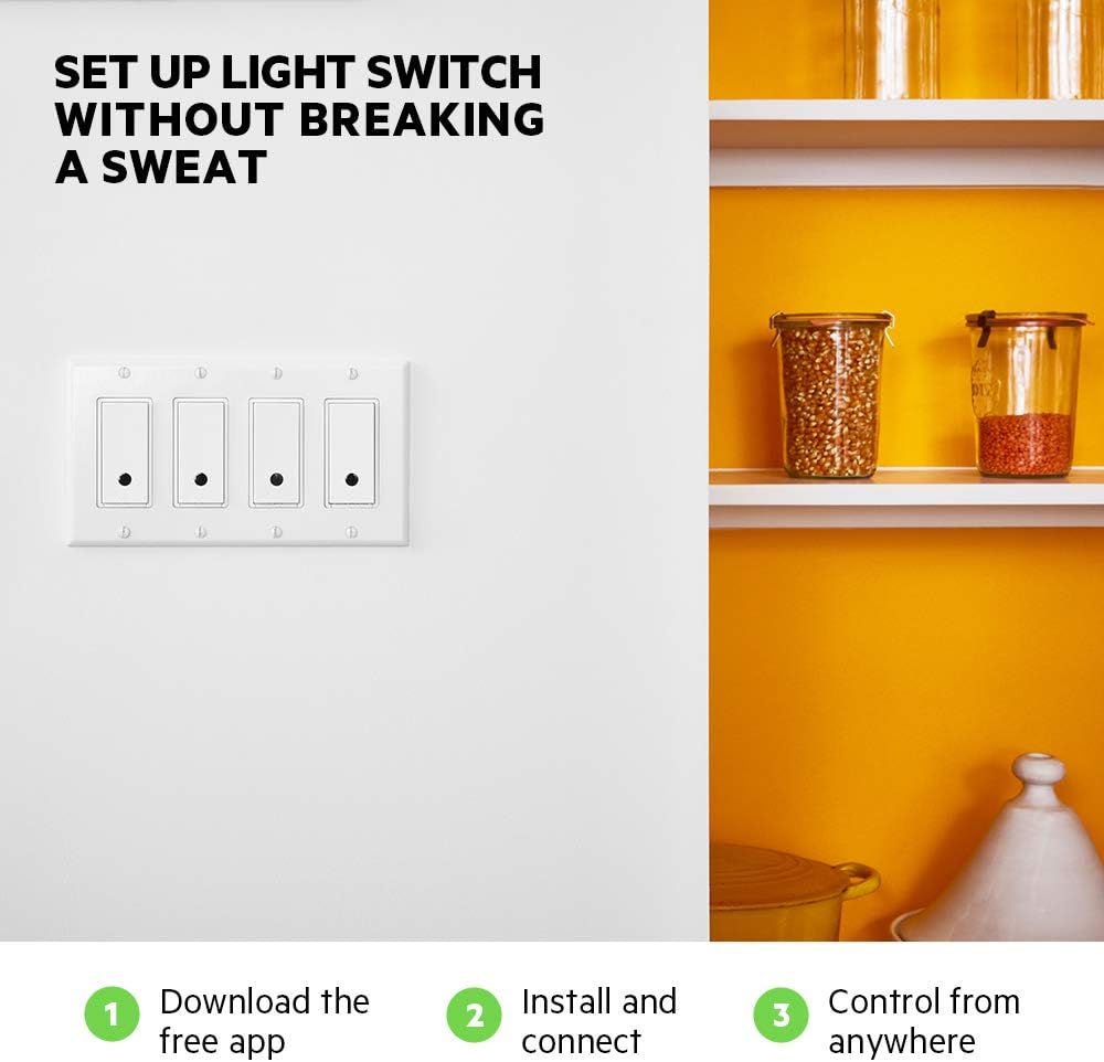 Belkin WeMo Light Switch, Wi-Fi Enabled, Compatible with Amazon Echo