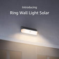 Ring Wall Light Solar — Motion-activated wall light, bright LEDs, works with Amazon Sidewalk, Black
